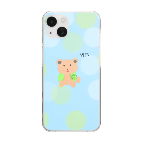 きゅるるんくまちゃん Clear Smartphone Case