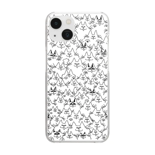 わらわら猫のスマホケース Clear Smartphone Case