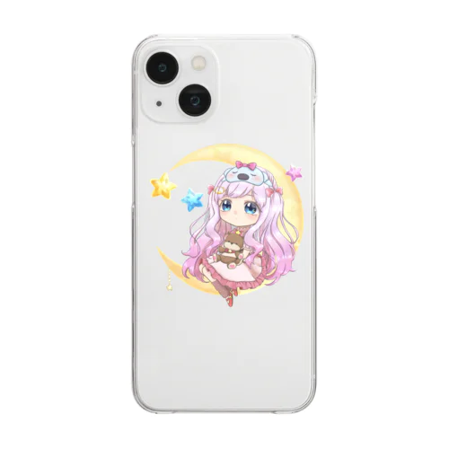 おねむなミニキャラまるちゃんver. Clear Smartphone Case