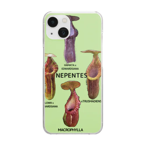 食虫植物ウツボカズラ ハイランドネペンテス９種 Clear Smartphone Case
