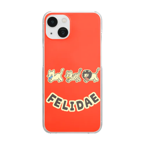 felidae!（ネコ科！） Clear Smartphone Case