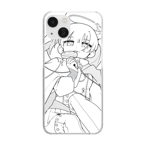 何色天使ちゃん（White＆White） Clear Smartphone Case