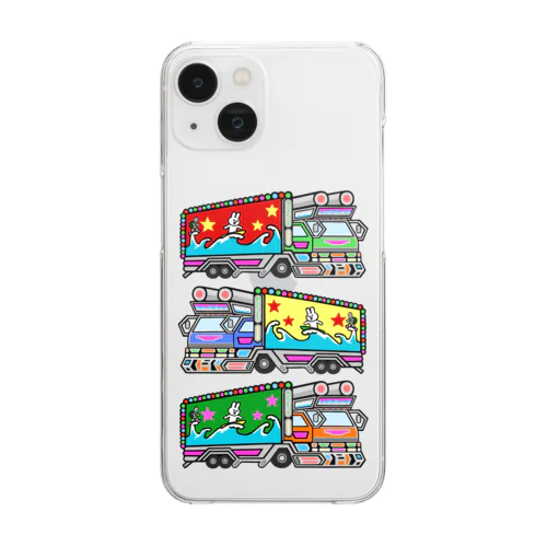 トラックトリオ(カラーver.) Clear Smartphone Case