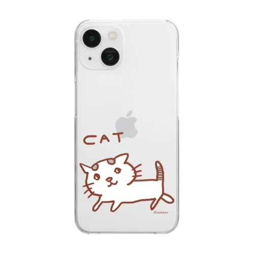 ねこだけキャット Clear Smartphone Case