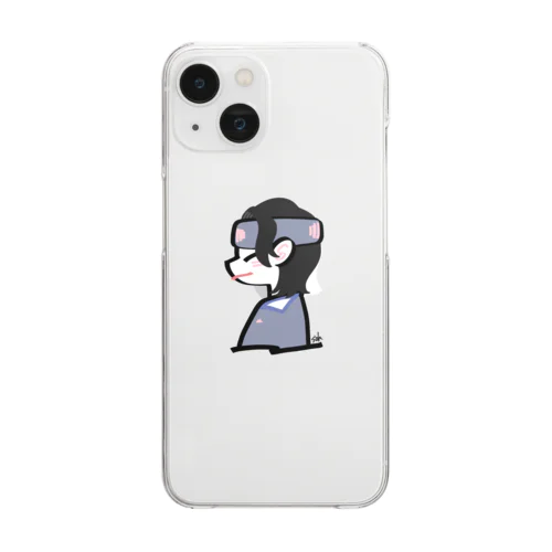 キツネ目さん／ムラサキヘアバンド Clear Smartphone Case