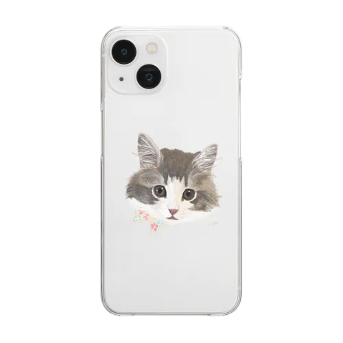 ねこのティナさん Clear Smartphone Case