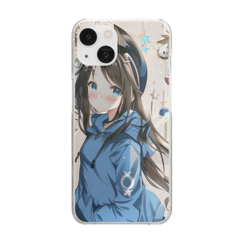 狐月(こつき)のAIイラスト Clear Smartphone Case