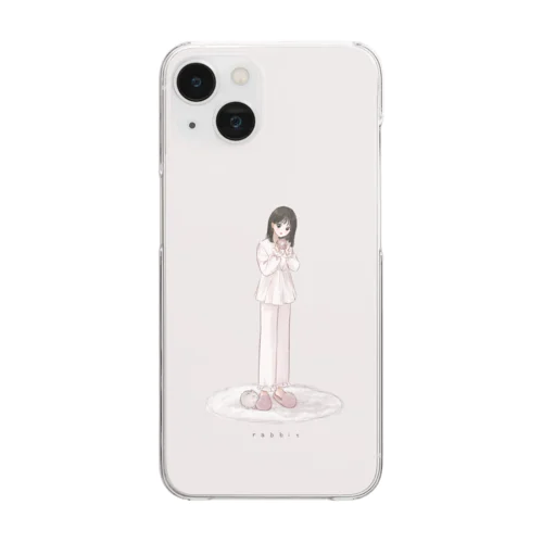 うさぎと女の子 Clear Smartphone Case