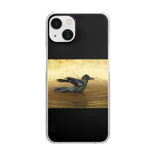カラスの行水 Clear Smartphone Case