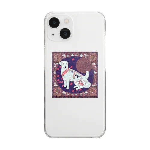 和風な可愛い犬 Clear Smartphone Case