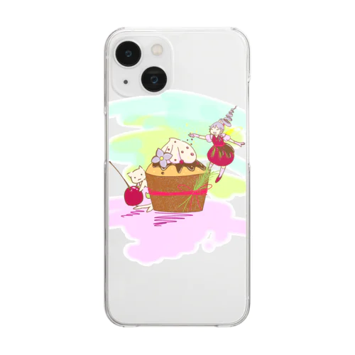 睦月のスイーツ〜さくらんぼ〜 Clear Smartphone Case