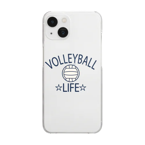 バレーボール(volleyball)アイテム・デザイン・チームTシャツ・クラブTシャツ・排球・はいきゅう・得点・ボール・選手・ポジション・部活・スポーツ・シンプル・かっこいい・かわいい・チームワーク Clear Smartphone Case