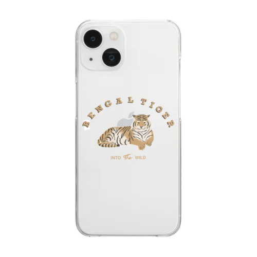 穏やかなベンガルトラ Clear Smartphone Case