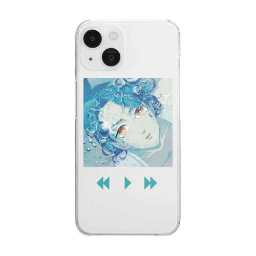 ポー　再生画面 Clear Smartphone Case