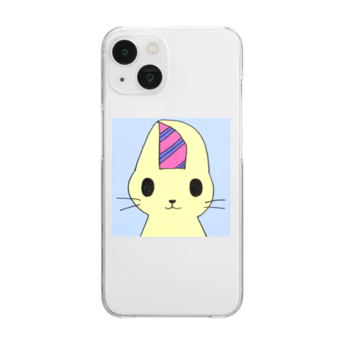 カラフルねこ Clear Smartphone Case