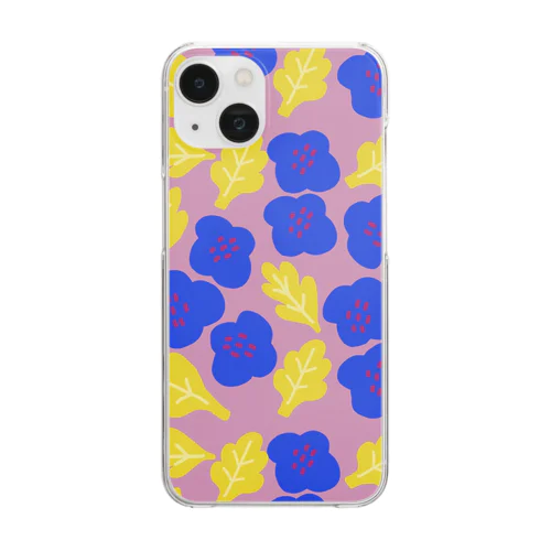 Psychedelic flowers  Clear Smartphone Case