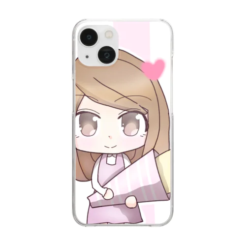 クレープと女の子 Clear Smartphone Case