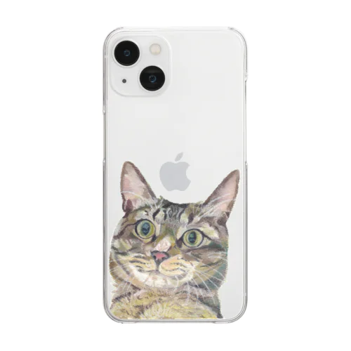 煽り猫① Clear Smartphone Case