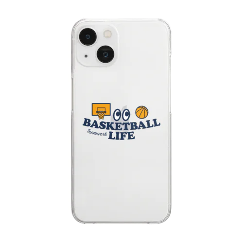 バスケットボール・目玉・BASKETBALL・デザイン・グッズ・Tシャツ・イラスト・サークル・かっこいい・かわいい・バスケ男子・バスケ女子・有力・確実・有望・部活・チームT・バスケ部・応援 Clear Smartphone Case