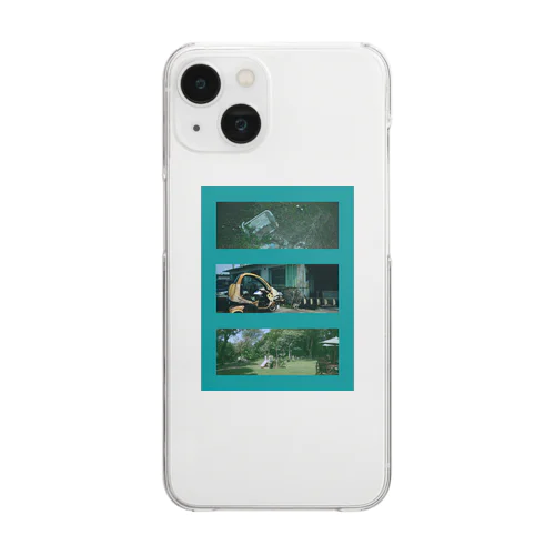 Green out. Clear Smartphone Case