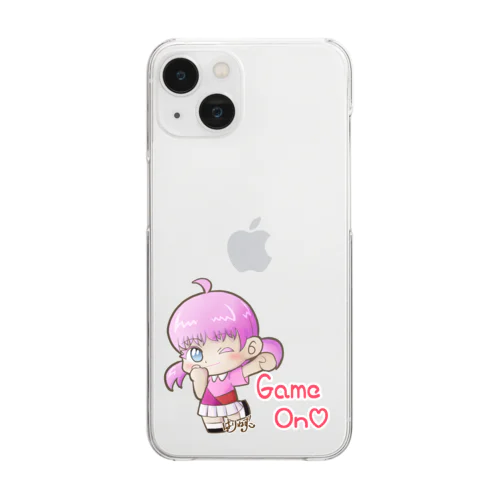 ゲームオン！モモちゃん Clear Smartphone Case