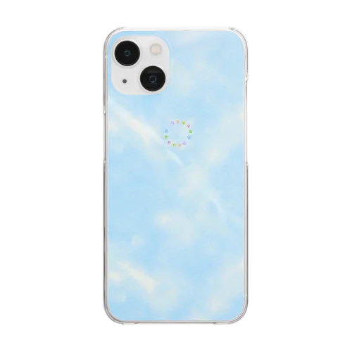 Blue sky & circle colorful padfoot Clear Smartphone Case