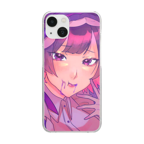 ブルーベリーちゃん Clear Smartphone Case