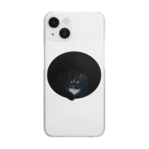 ブラックホールから愛猫 Clear Smartphone Case