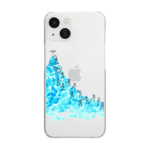 water blue mountain Clear Smartphone Case