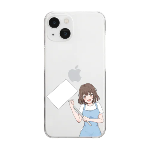 ボードを持った女の子 Clear Smartphone Case