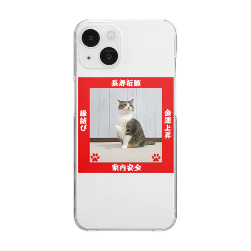 招き猫 Clear Smartphone Case