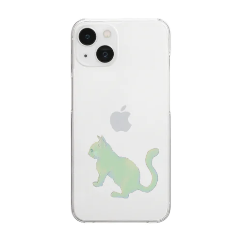 ミントキャット Clear Smartphone Case