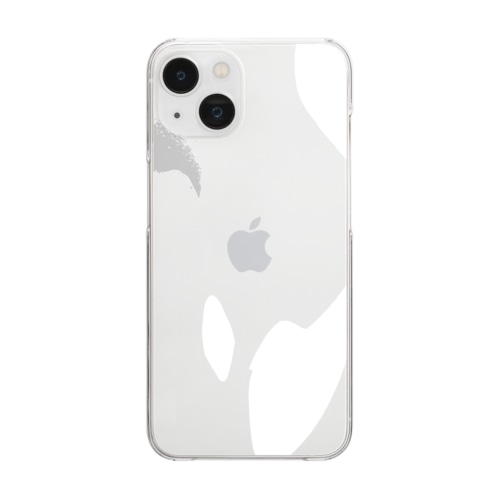 シャチ模様 Clear Smartphone Case