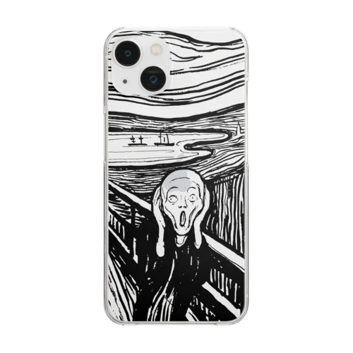 ムンク　叫び　Munch / The Scream リトグラフ　 クリアスマホケース