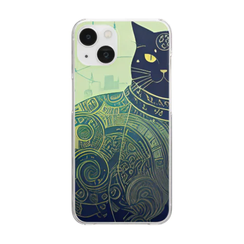 ジト目な猫 Clear Smartphone Case