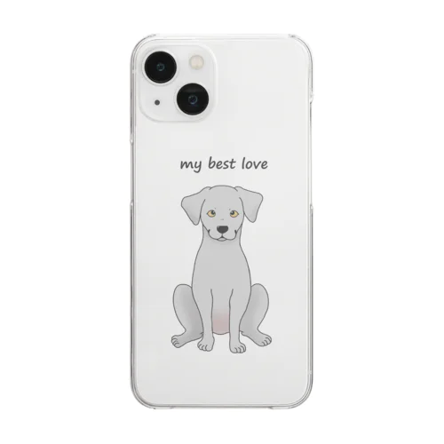 Oh my dog！ワイマラナー(ブラウンアイ) Clear Smartphone Case