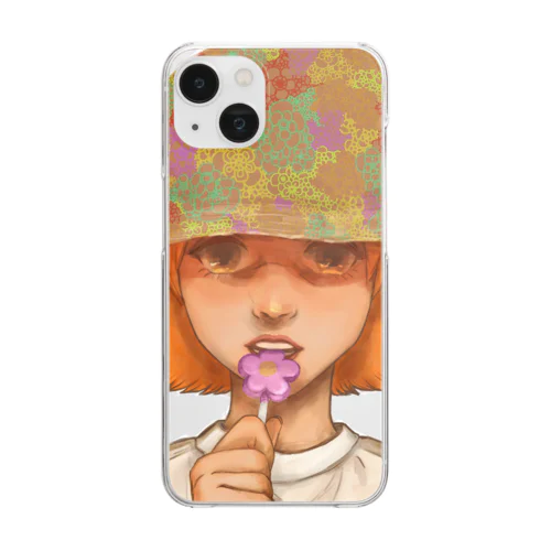 オハナミガール Clear Smartphone Case