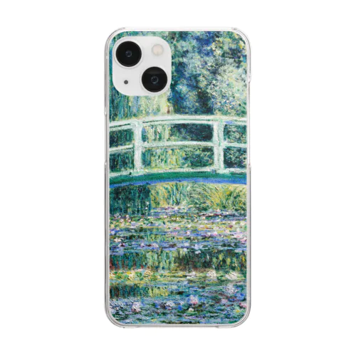 モネ　睡蓮の池と日本の橋　Claude Monet　 クリアスマホケース