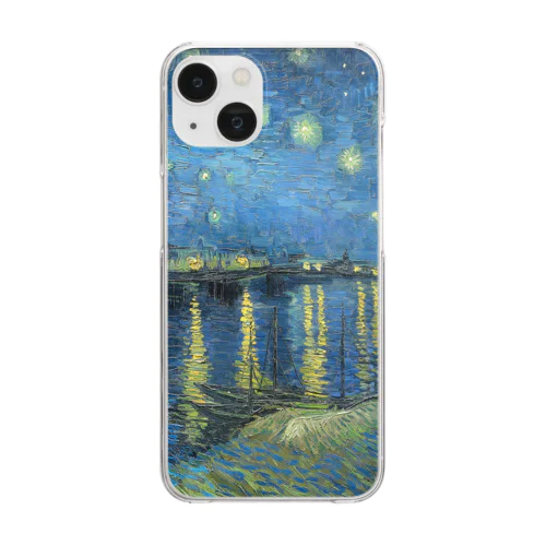 ゴッホ　ローヌ川の星月夜　Van Gogh / Starry Night Over the Rhône  Clear Smartphone Case