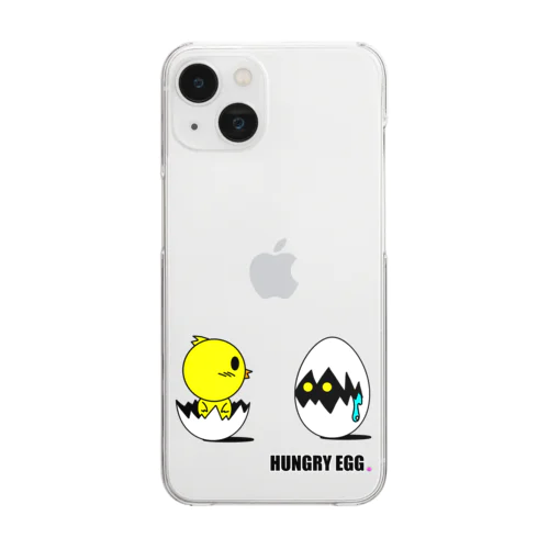 『HUNGRY EGG』「・・・ん？」 Clear Smartphone Case