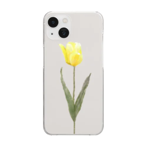 sakura milk tea . yellow .  tulip . Clear Smartphone Case