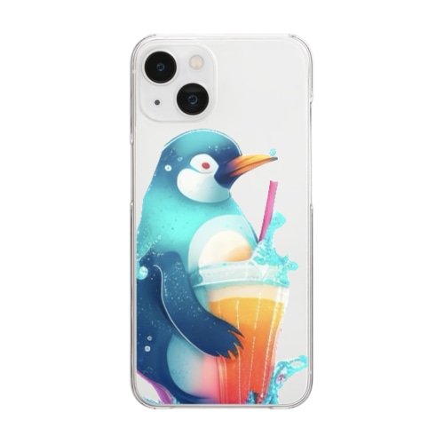 夏ペンギンのスマホケース Clear Smartphone Case
