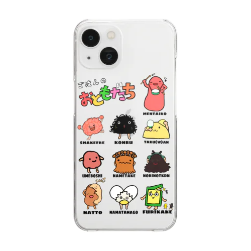 ごはんのおともだち Clear Smartphone Case