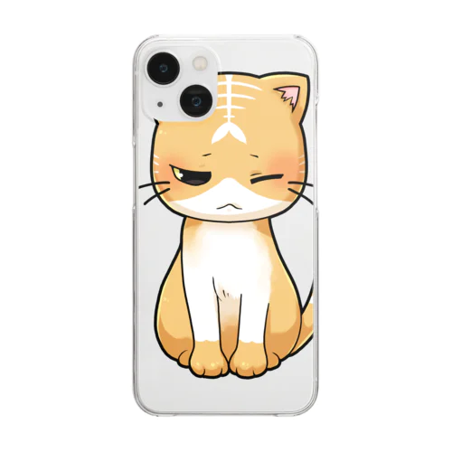 眠たいほっけにゃん Clear Smartphone Case