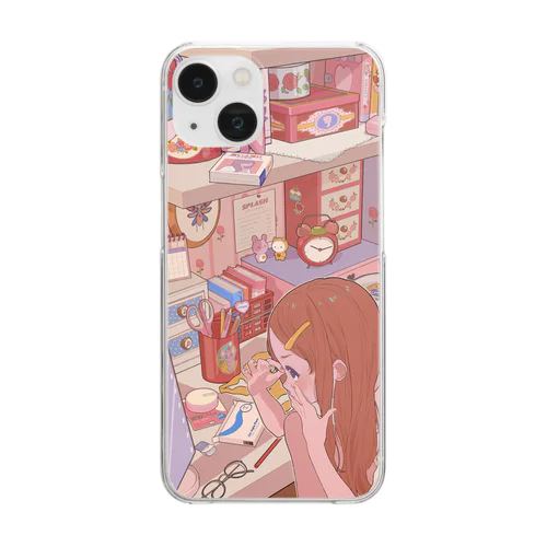 メイクする可愛いJK Clear Smartphone Case