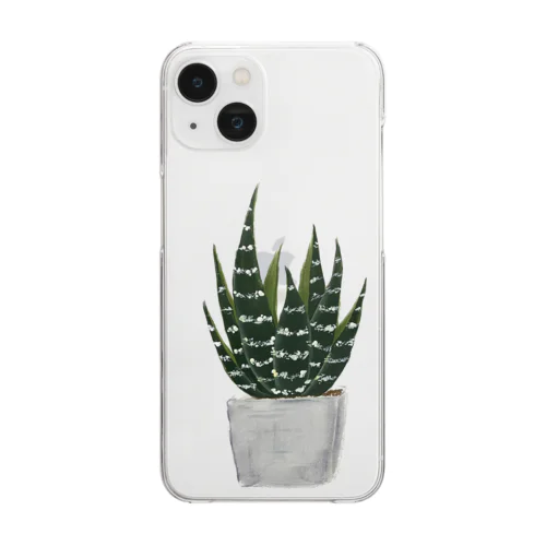 多肉植物ハオルチア Clear Smartphone Case