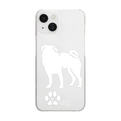 パグ犬 Clear Smartphone Case