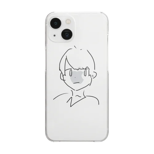 無地くん Clear Smartphone Case