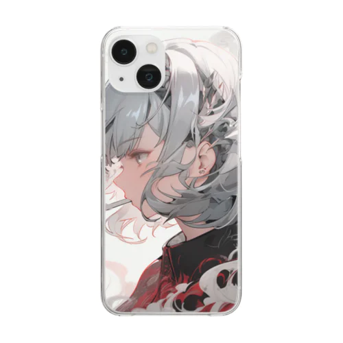 smoke girl Clear Smartphone Case