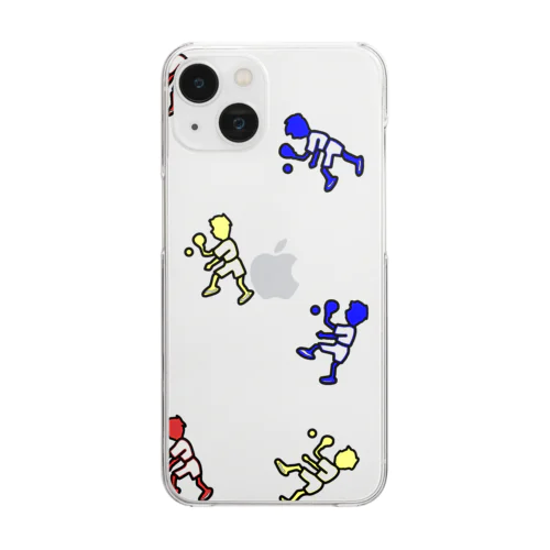 卓球めいいっぱい　卓球 Clear Smartphone Case